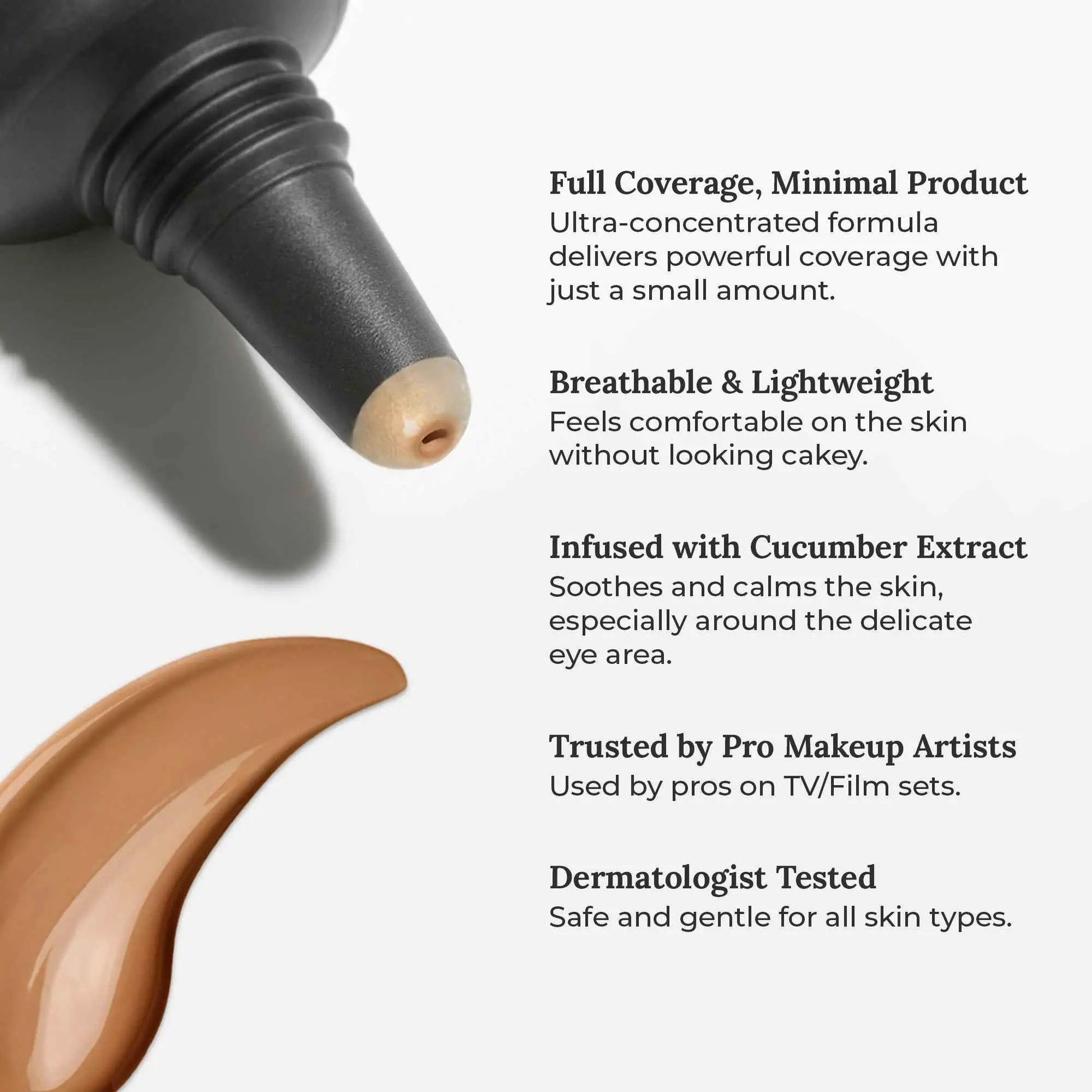AMAZINGCONCEALER concealer dropper bottle with beige swatches