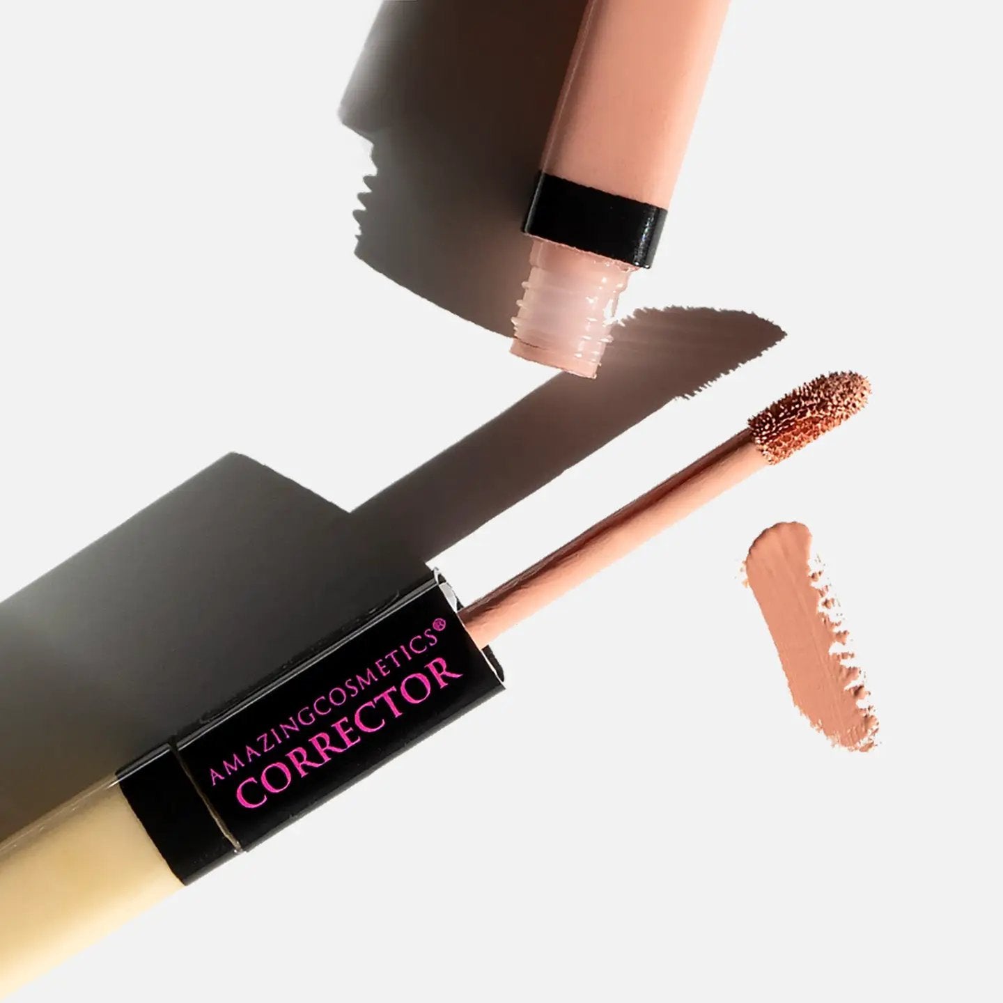AmazingCosmetics Color Corrector Concealer with nude beige tube and applicator wands