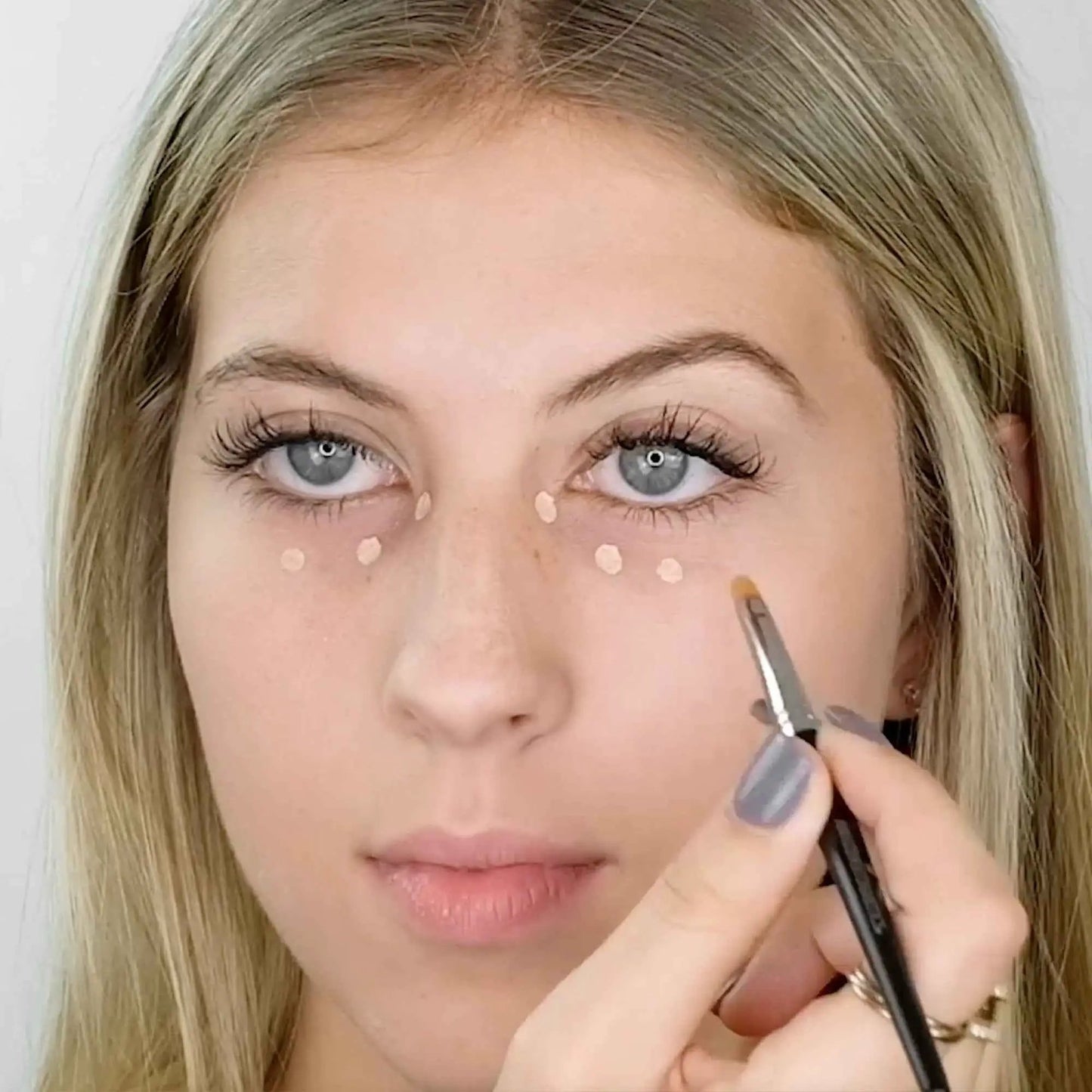 Concealer Brush by AmazingCosmetics; black handle, silver ferrule for under-eye concealer