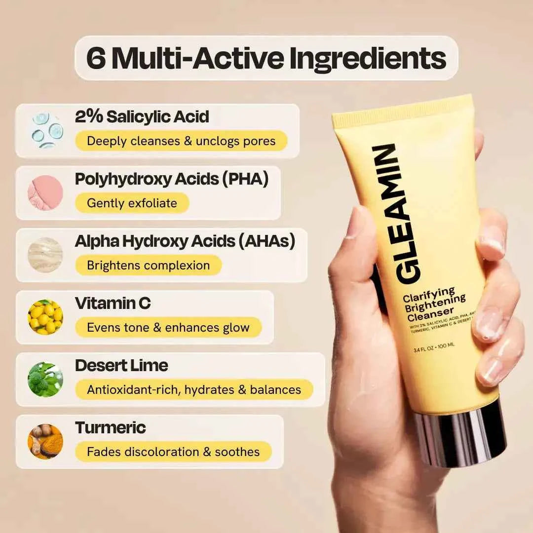 Clarifying Brightening Cleanser With Two Percent Salicylic Acid AHA PHA