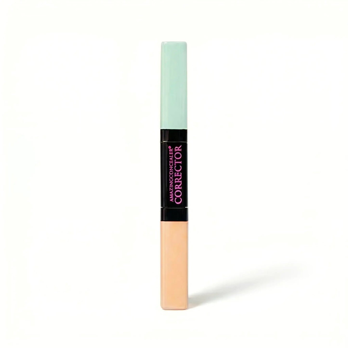 Color corrector concealer pen by AmazingCosmetics with mint cap and nude shade.