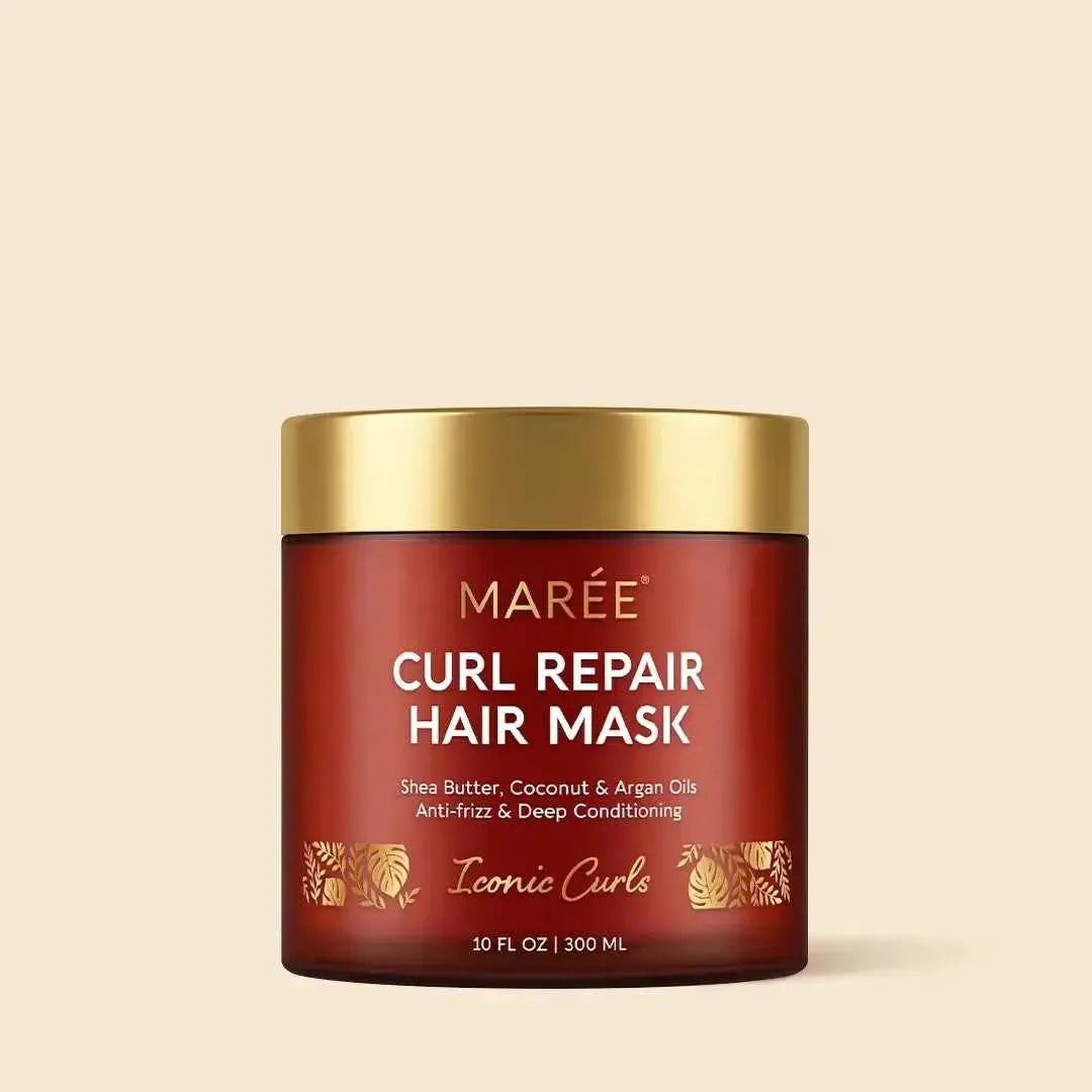 Maree Curl Repair Hair Mask red jar with gold lid