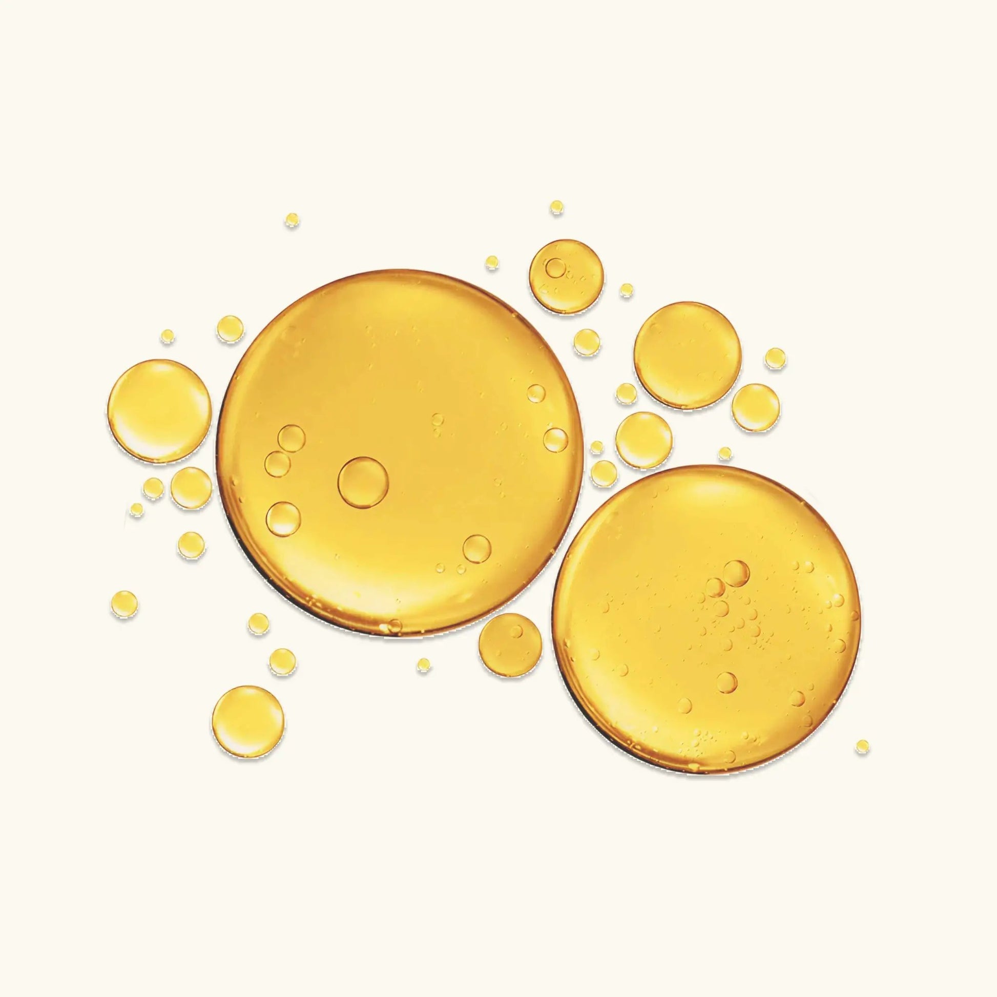 Supernutrient Oil face oil by Gleamin with golden oil droplets.