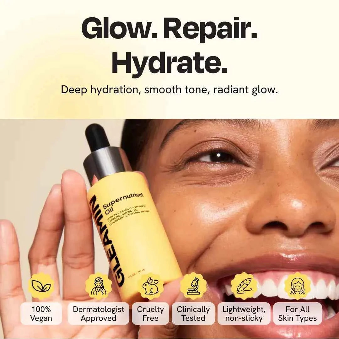 Supernutrient Facial Oil for Hydration and Radiant Firm Skin
