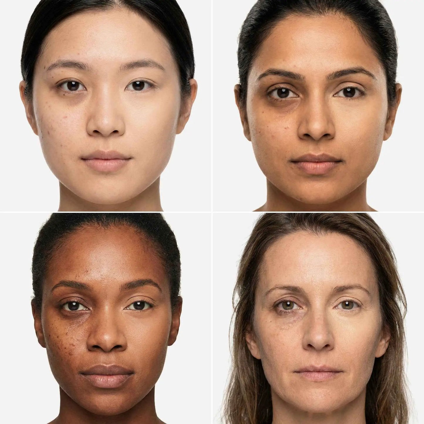 AMAZINGCONCEALER concealer before-and-after collage showing under-eye coverage on diverse models