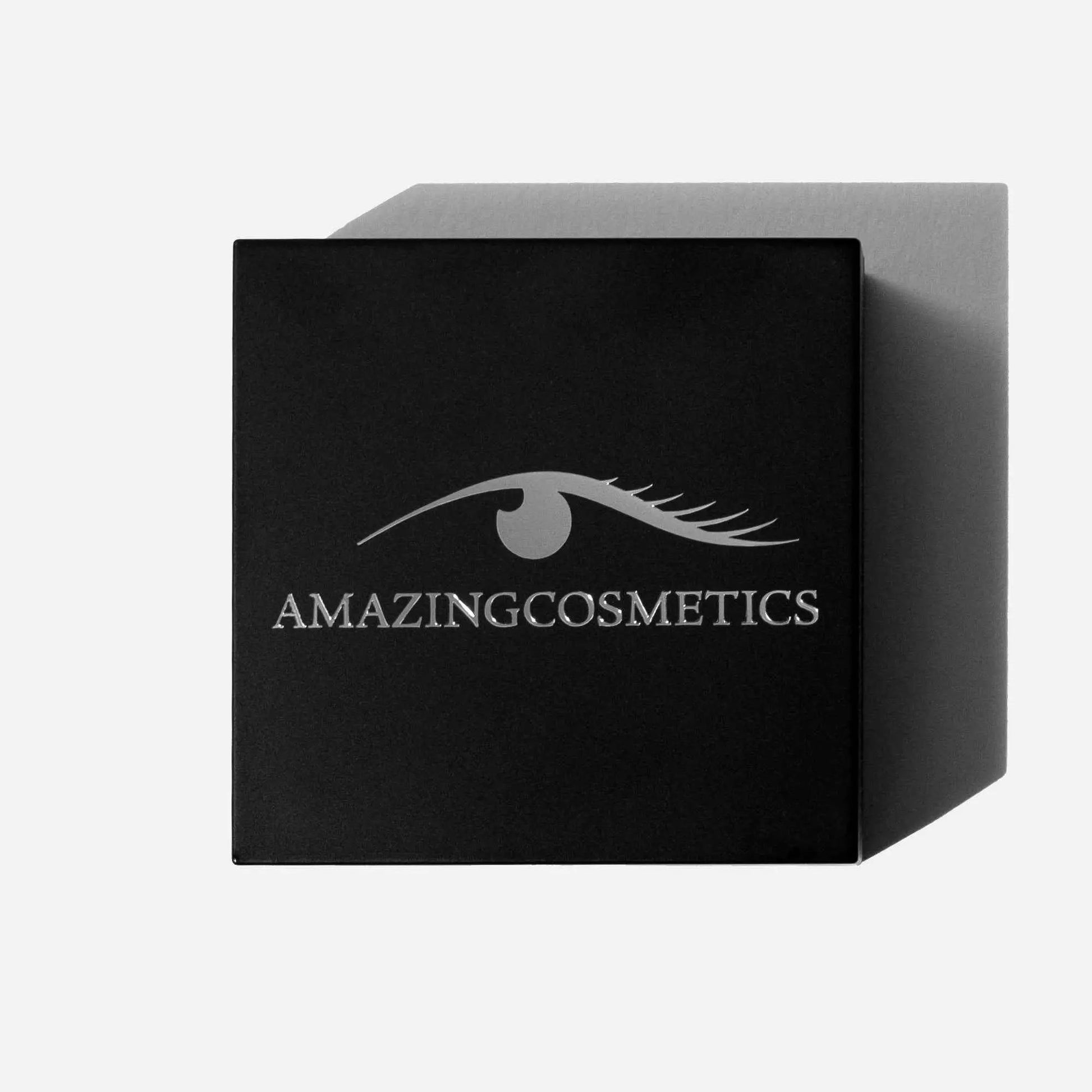 Velvet Mineral Powderset by AmazingCosmetics in a black box with a silver eyelash logo.
